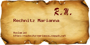 Rechnitz Marianna névjegykártya